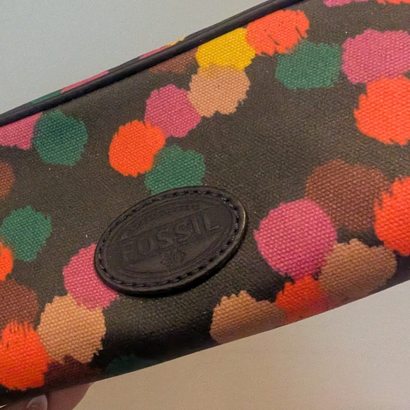 Fossil Women's Multicolor Cosmetic Bag Small Eye Glass Case - Picture 3 of 7